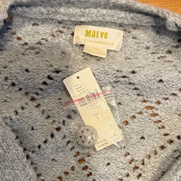 Maeve Light Grey Knit Cardigan - Picture 2 of 6